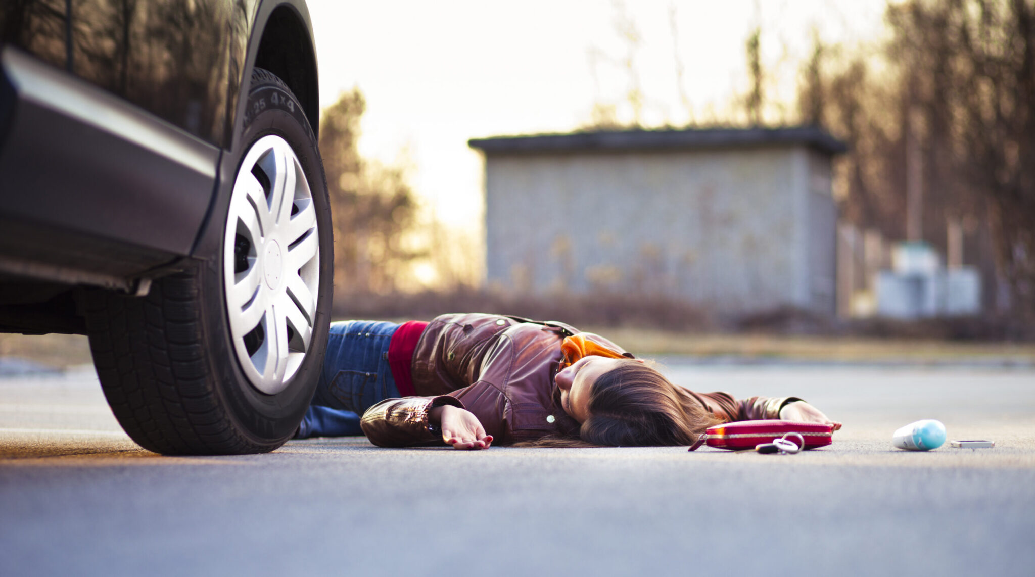Injured Pedestrian in a car accident