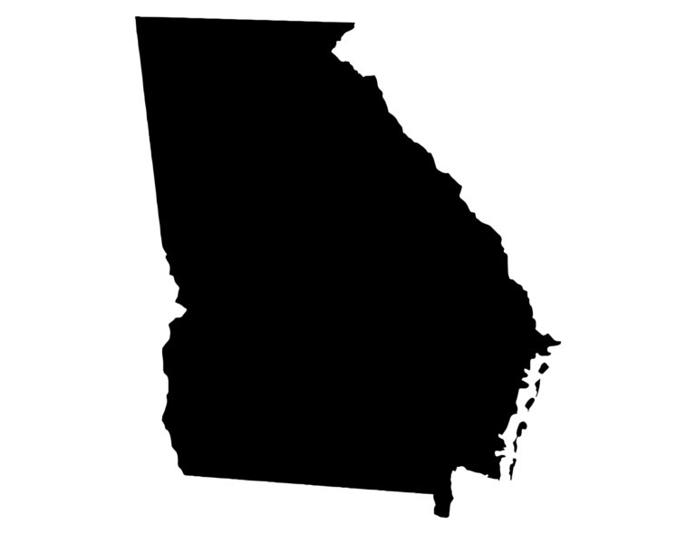 Silhouette of the state of Wyoming.